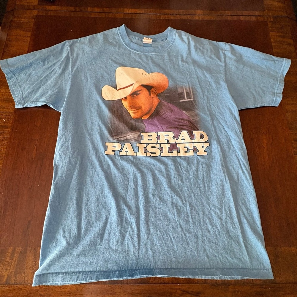 Brad Paisley Time Well Wasted Tour T-Shirt Blue Country Concert Graphic Tee XL
